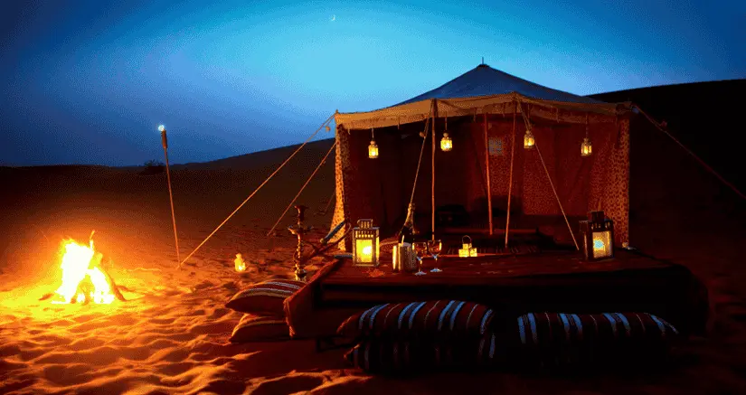 desert night camp
